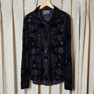 Killstar Alchemist Velvet Burnout Buttonup